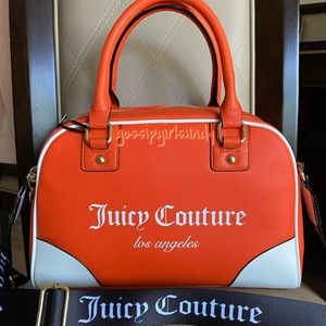 Juicy Couture Orange Fashionista Sports Bowler Crossbody Bag